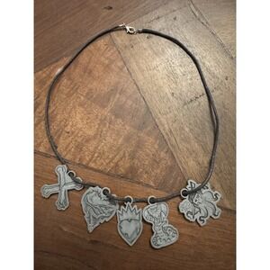 DISNEY 5 Charm PIRATES OF‎ THE CARIBBEAN Pendant NECKLACE 18" Chain Collectible